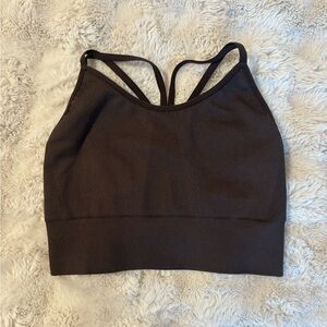 P'tula Dark Brown Strappy Sports Bra